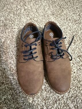 Boys Casual Brown Lace-Up Oxfords